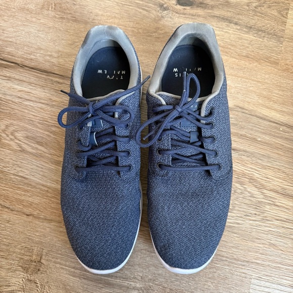TRAVIS MATHEW The Daily 2 Knit Shoes Heather Mood Indigo Men’s 12 Navy Blue - Picture 2 of 10